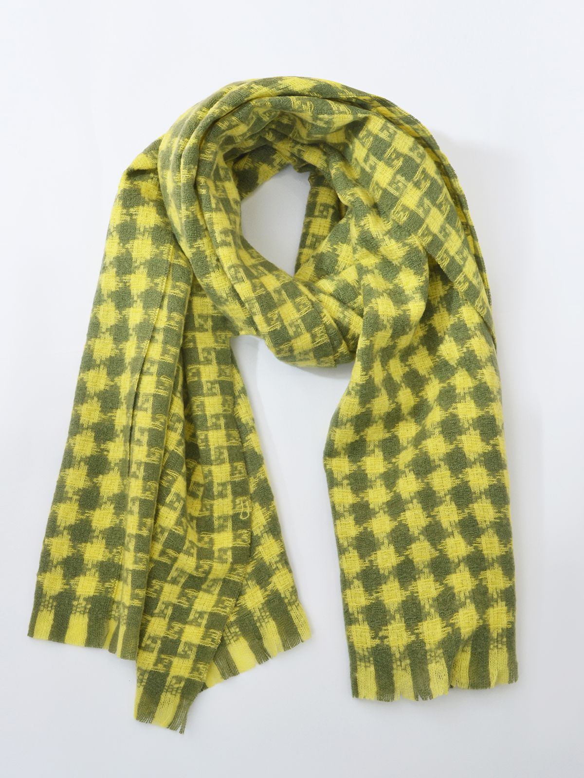 Check patterned scarf