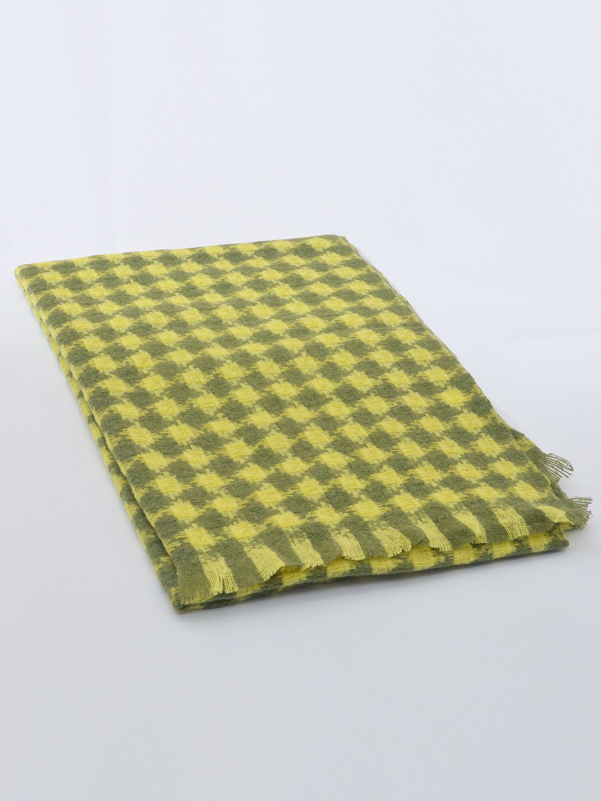 Check patterned scarf