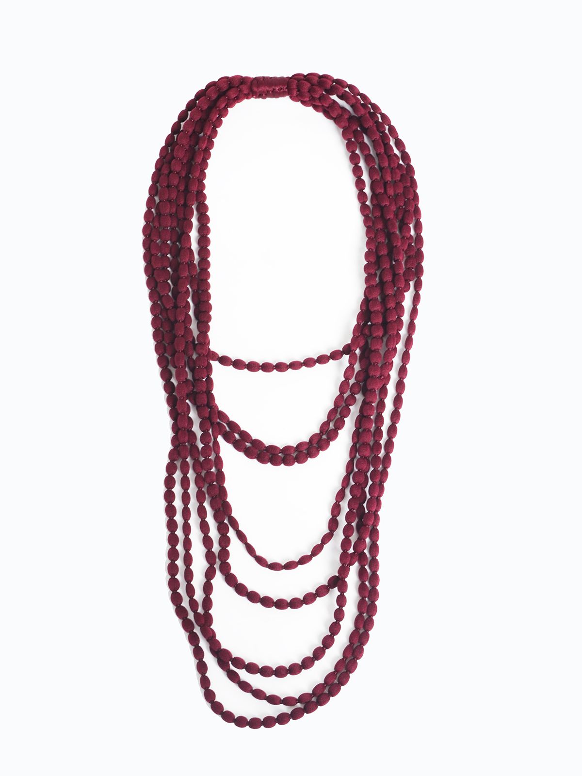Multi-strand beaded statement necklace