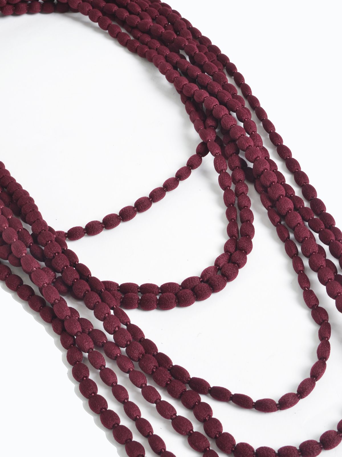 Multi-strand beaded statement necklace