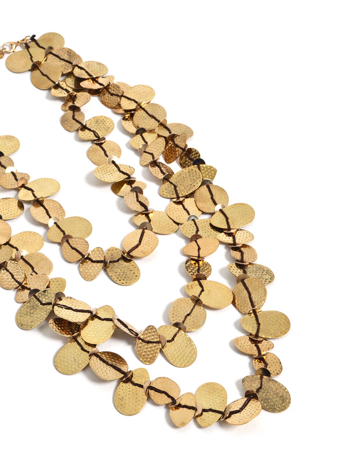 Layered disc statement necklace