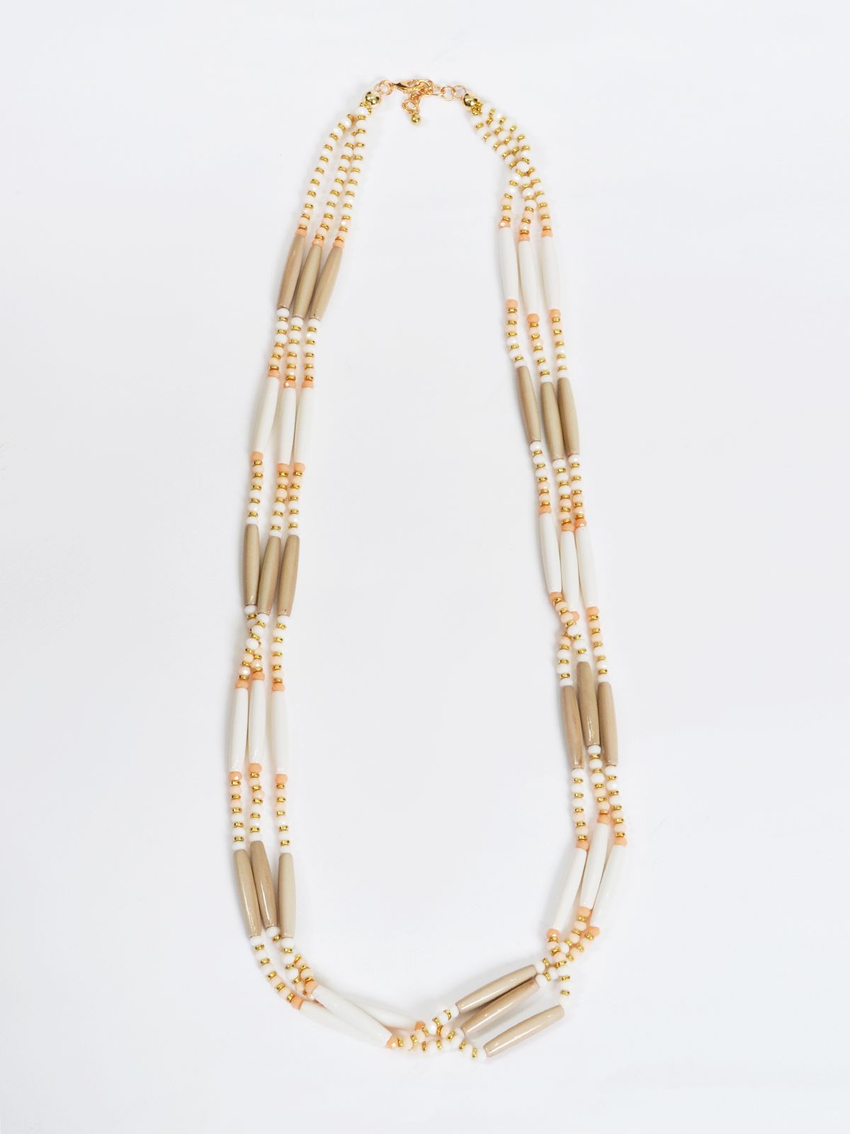 Boho multi-strand beaded necklace
