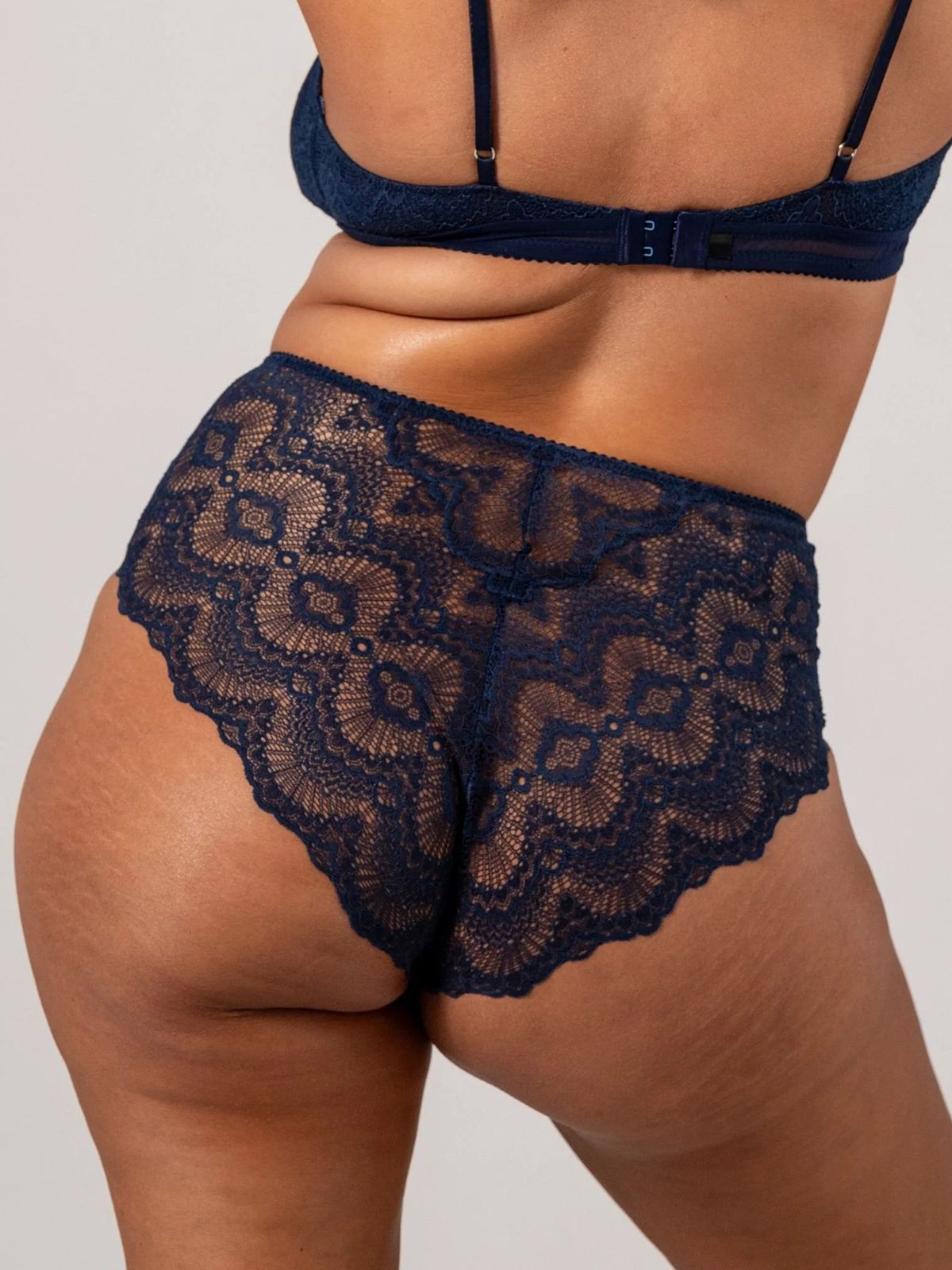 Lace Highwaist Briefs Navy