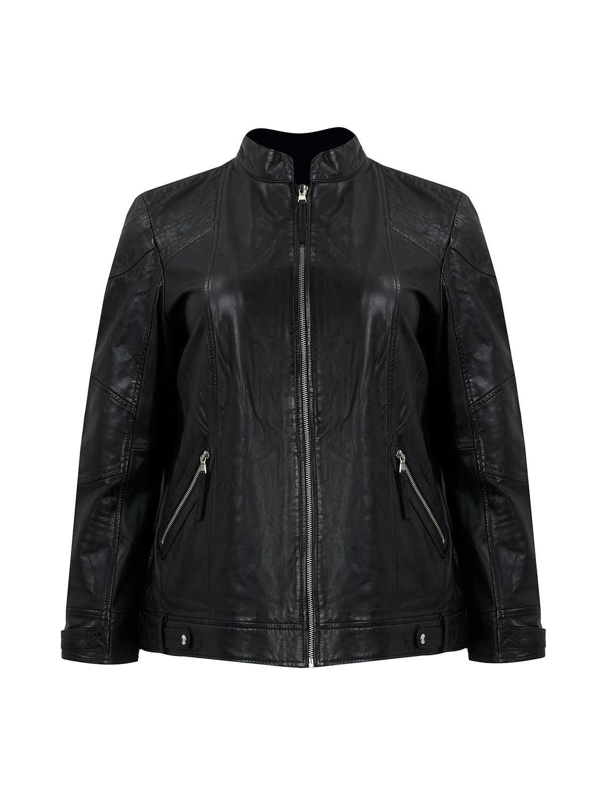 Leather biker jacket