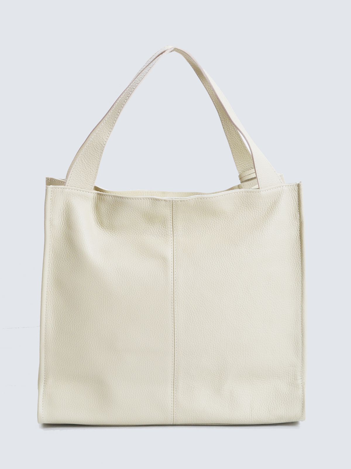 Leather shopper bag