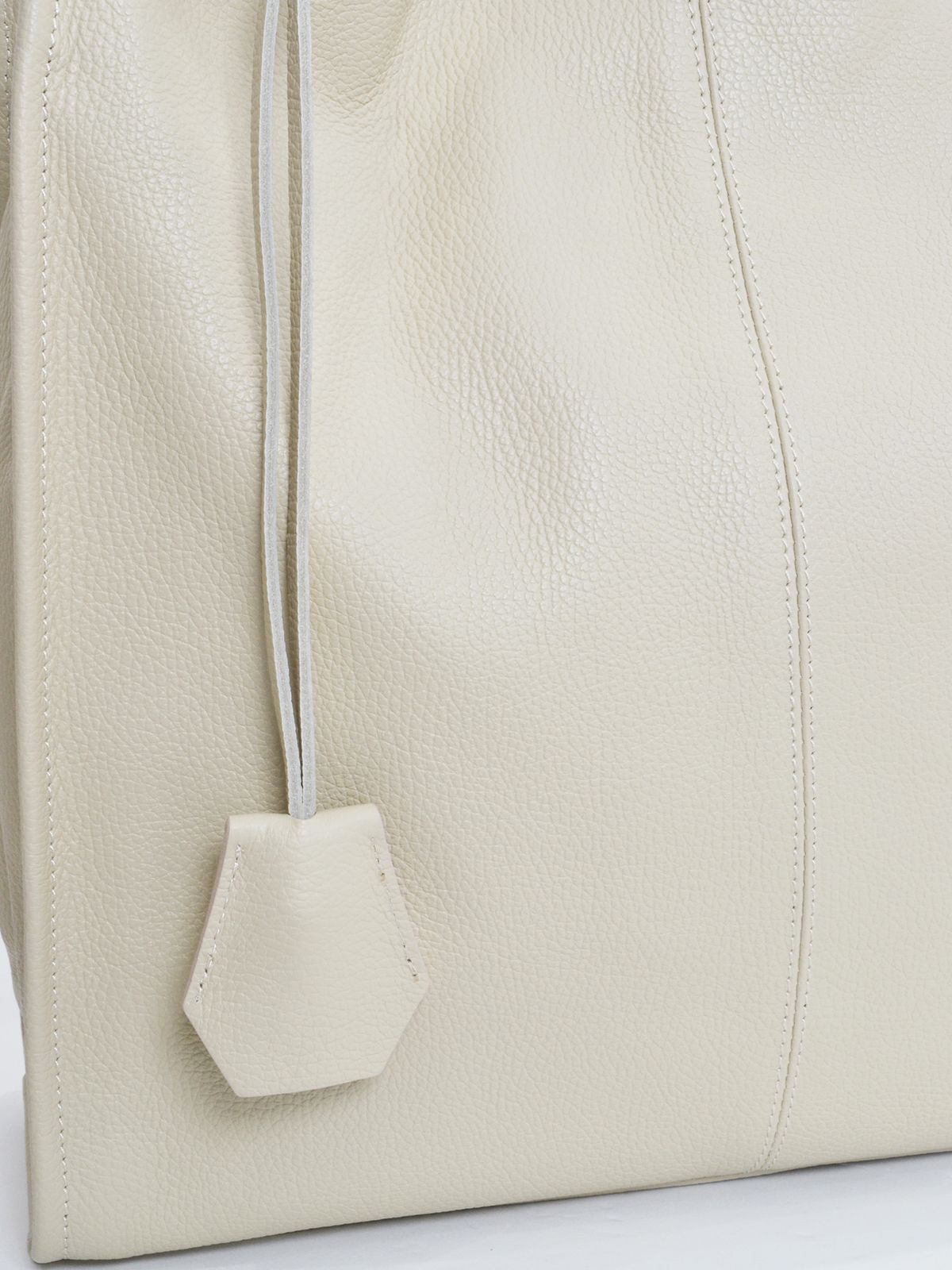 Leather shopper bag
