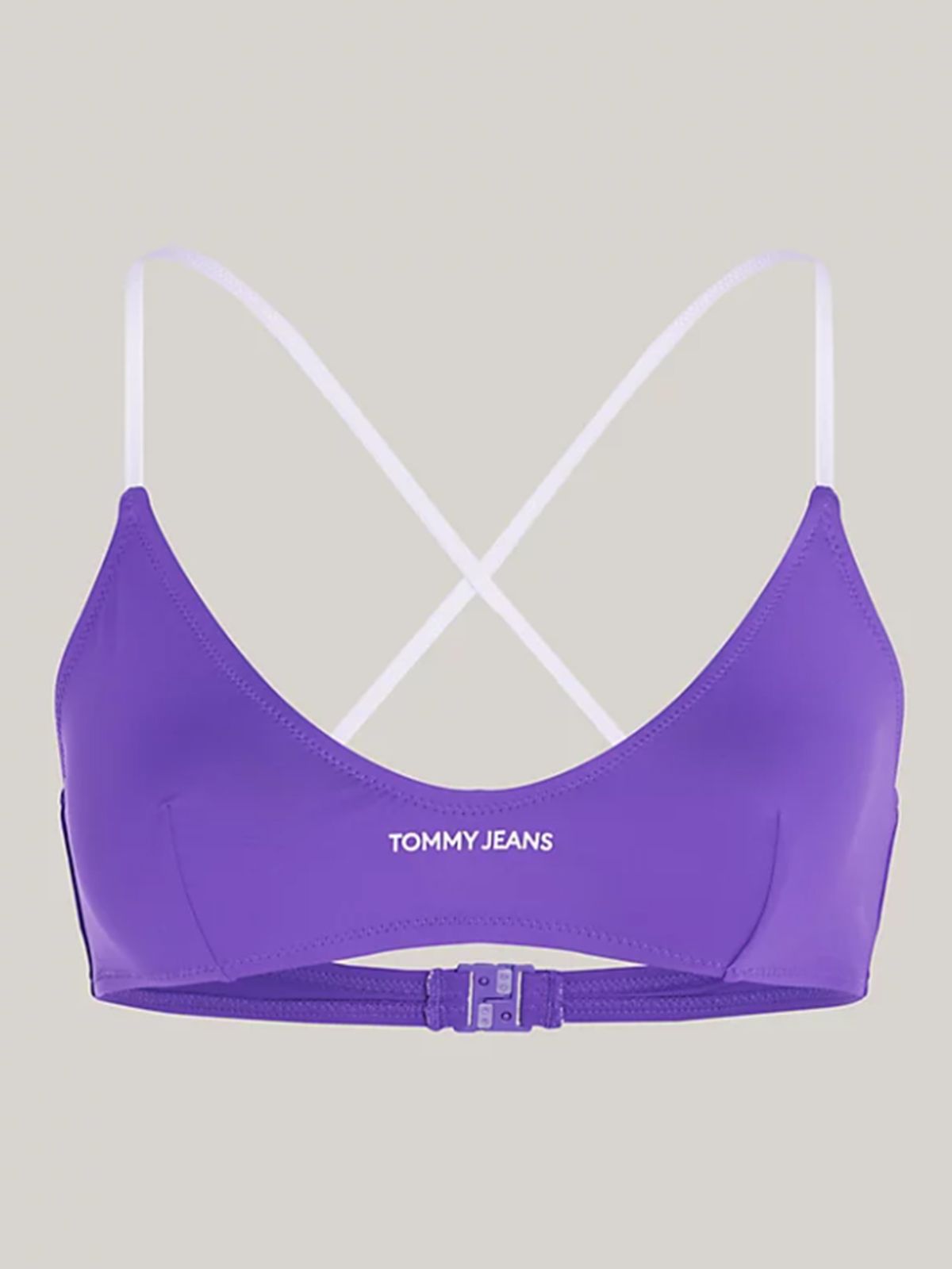 Logo Crossover Strap Bralette Bikini Top
