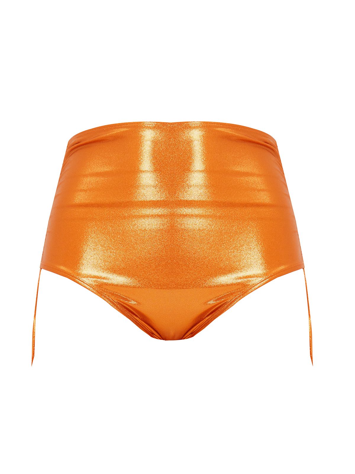 Metallic tie side bikini bottom 