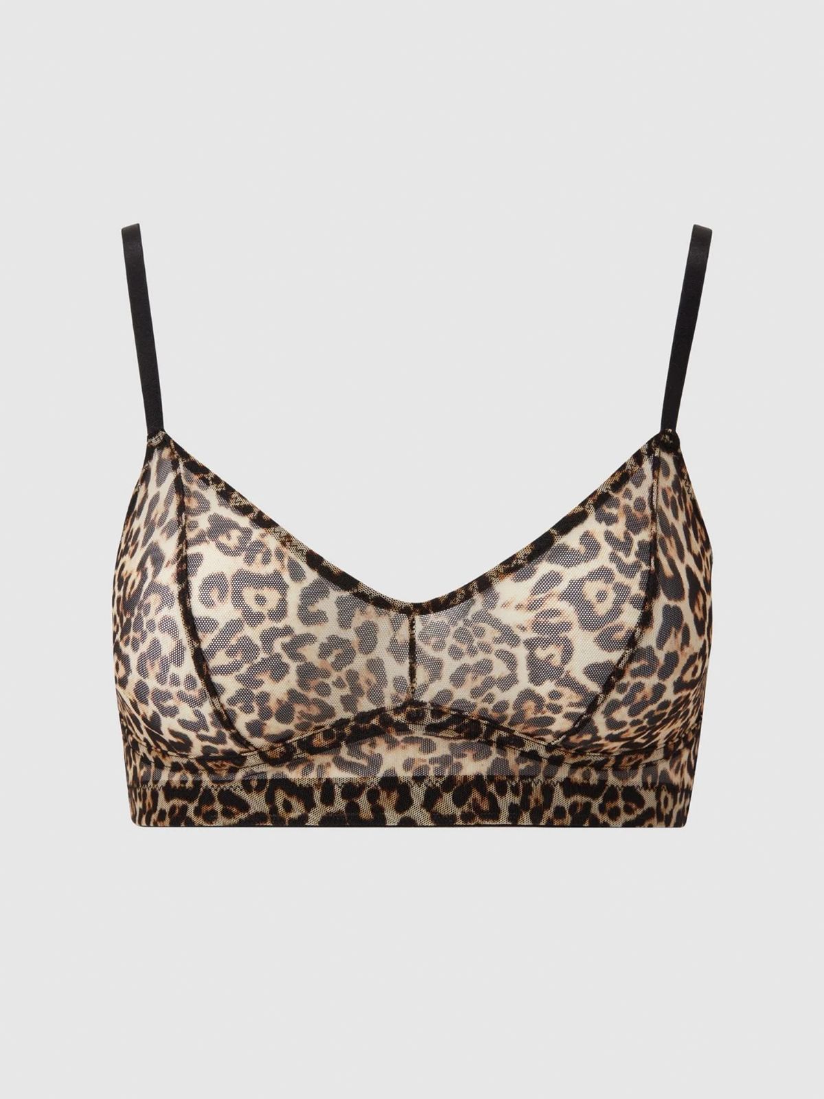 Mesh Balconette Leopard