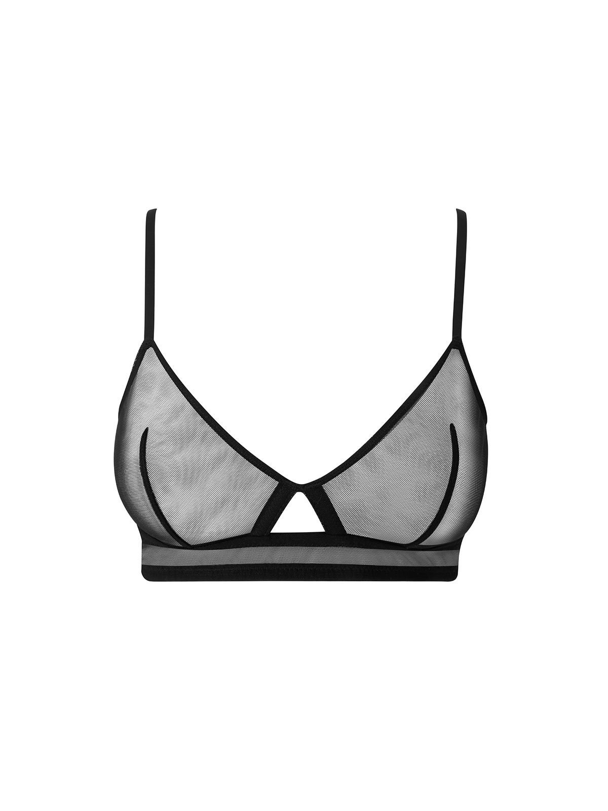 Mesh Cut-Out Triangle Bralette