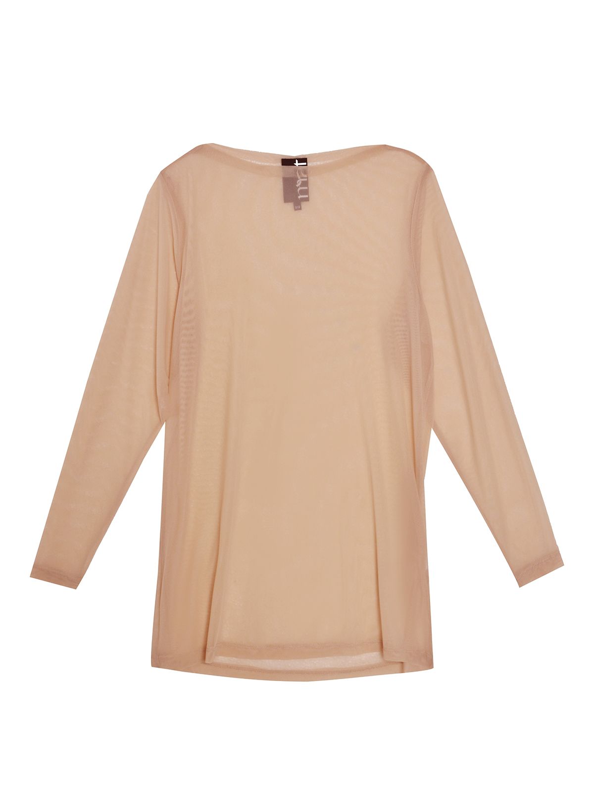 Mesh long-sleeve top