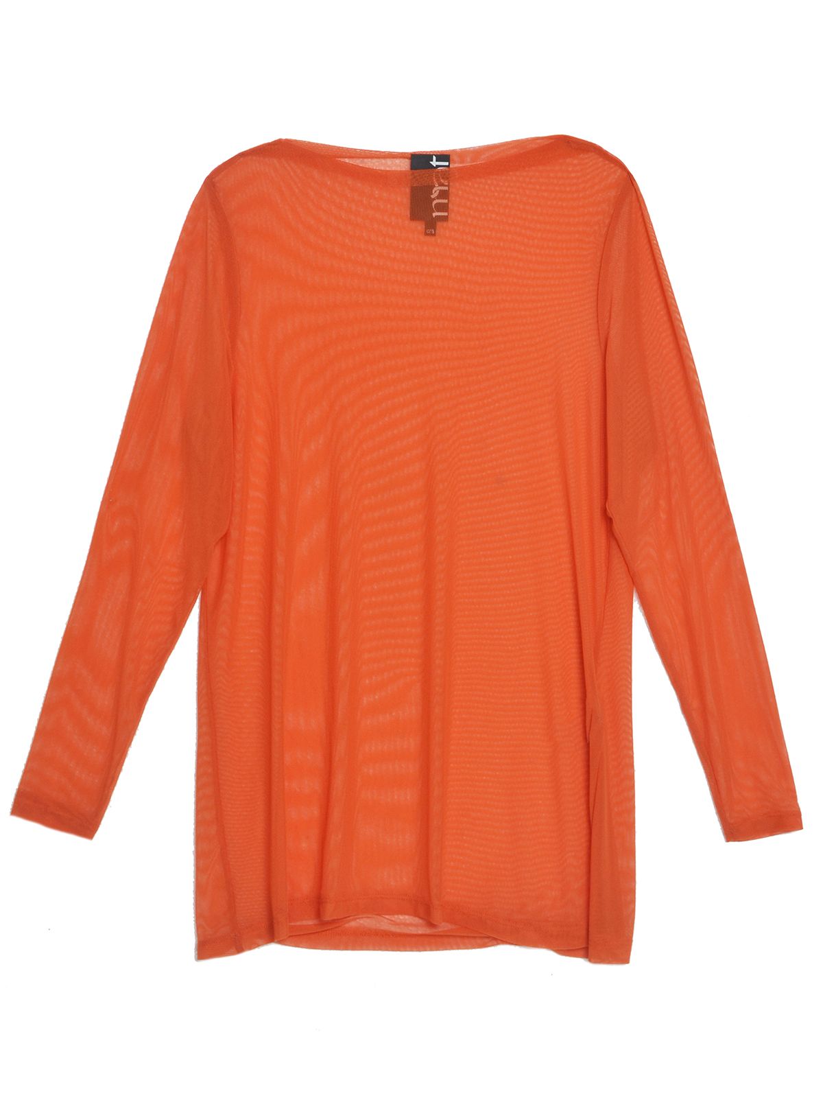 Mesh long-sleeve top