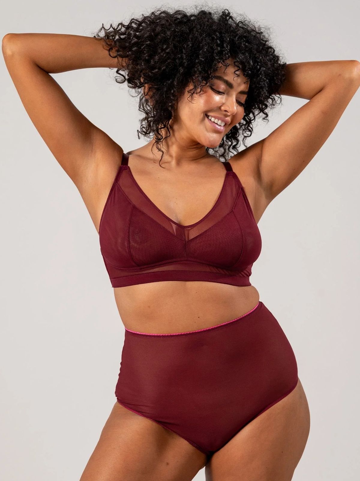 Mesh Support+ Bralette Βurgundy