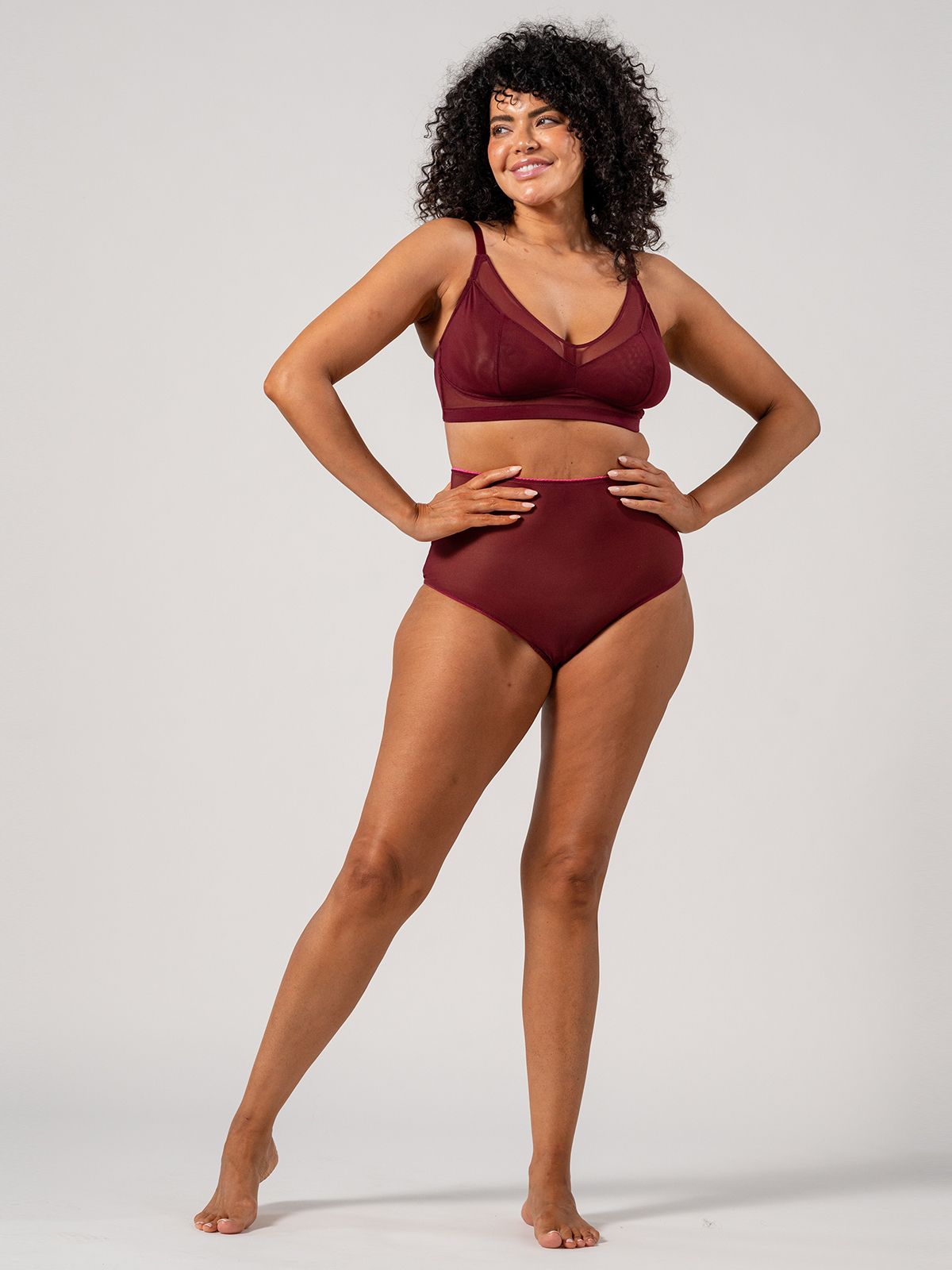 Mesh Support+ Bralette Βurgundy