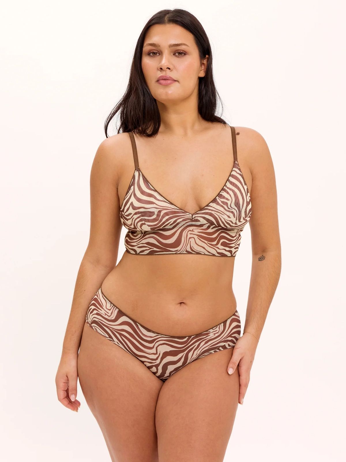 Mesh Triangle Top Zebra