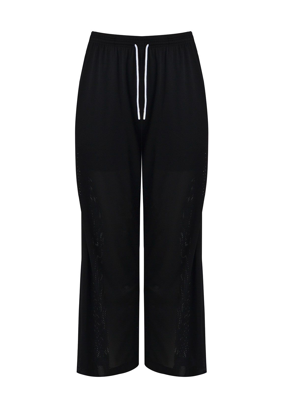 Mat Fashion Παντελόνα mesh jersey με contrast ρίγες Μαυρο