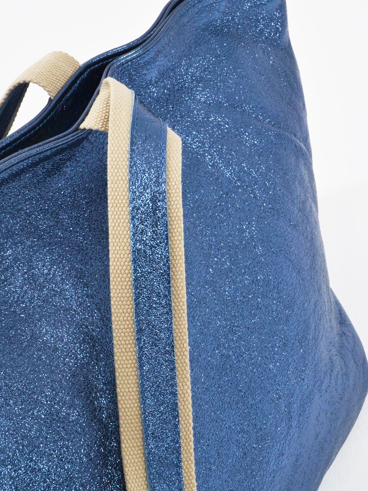 Metallic leather bag