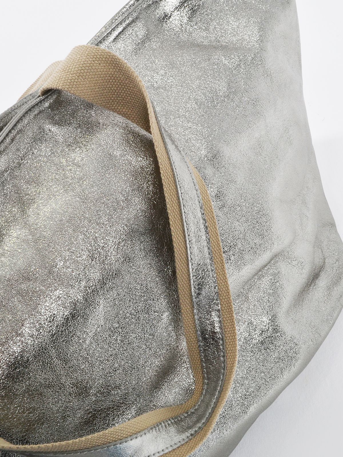 Metallic leather bag