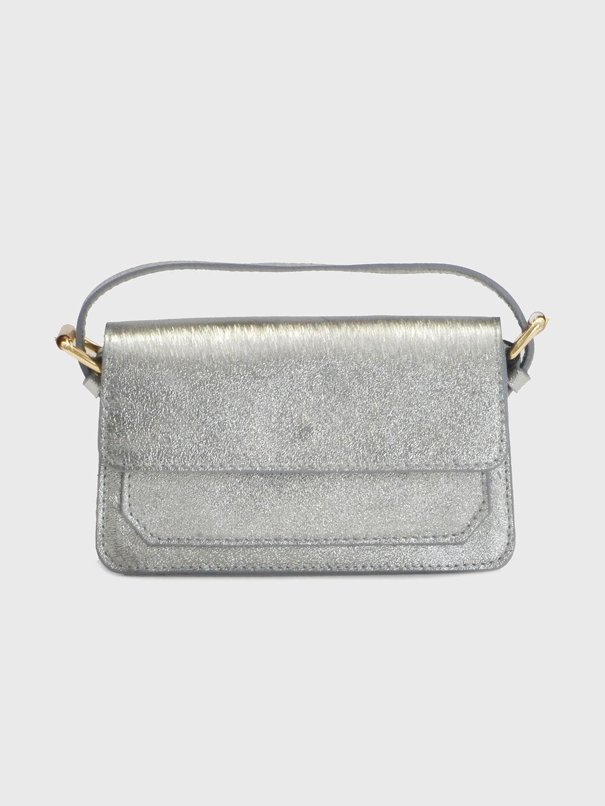 Metallic leather mini bag