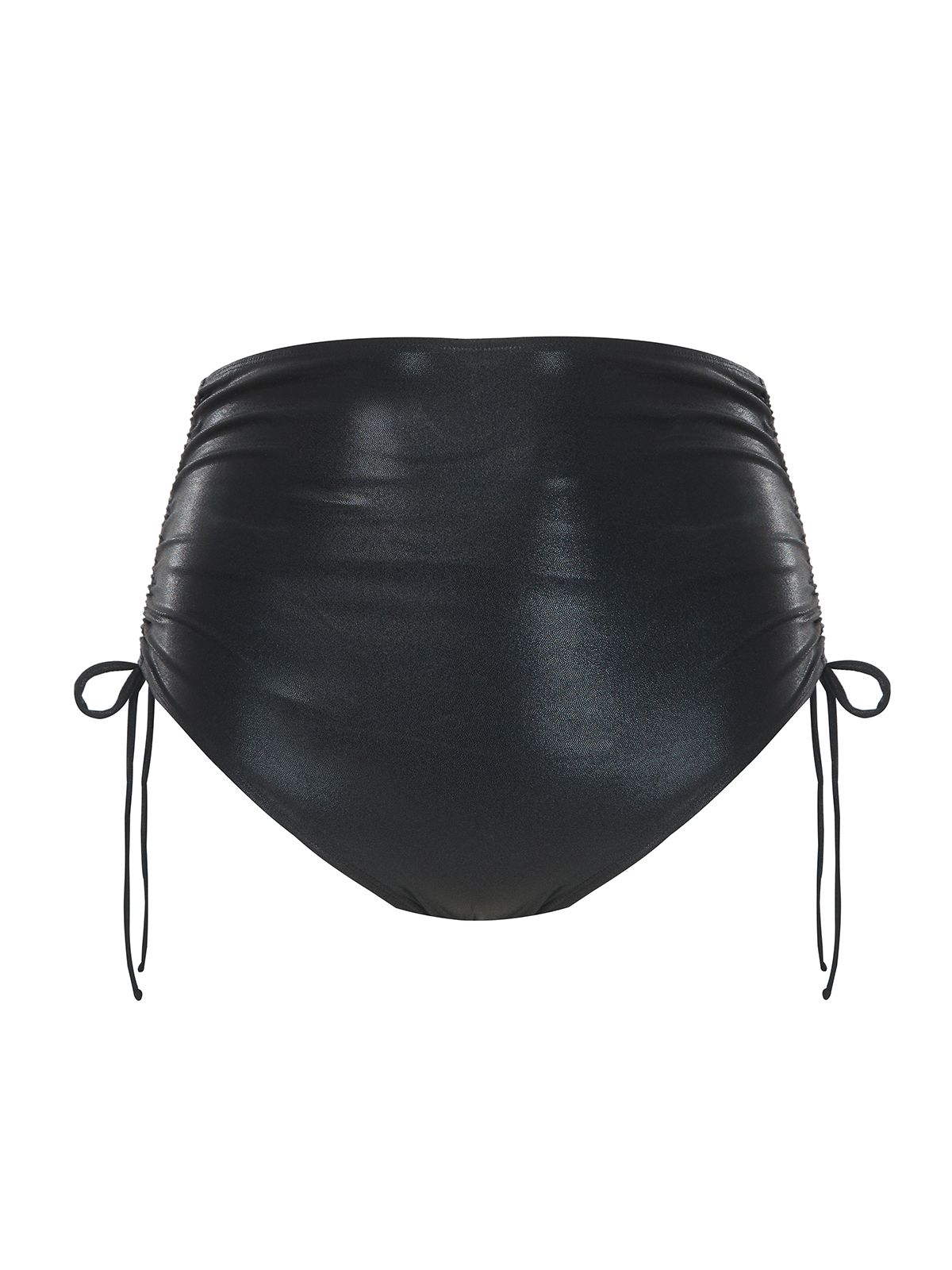 Metallic tie side bikini bottom 