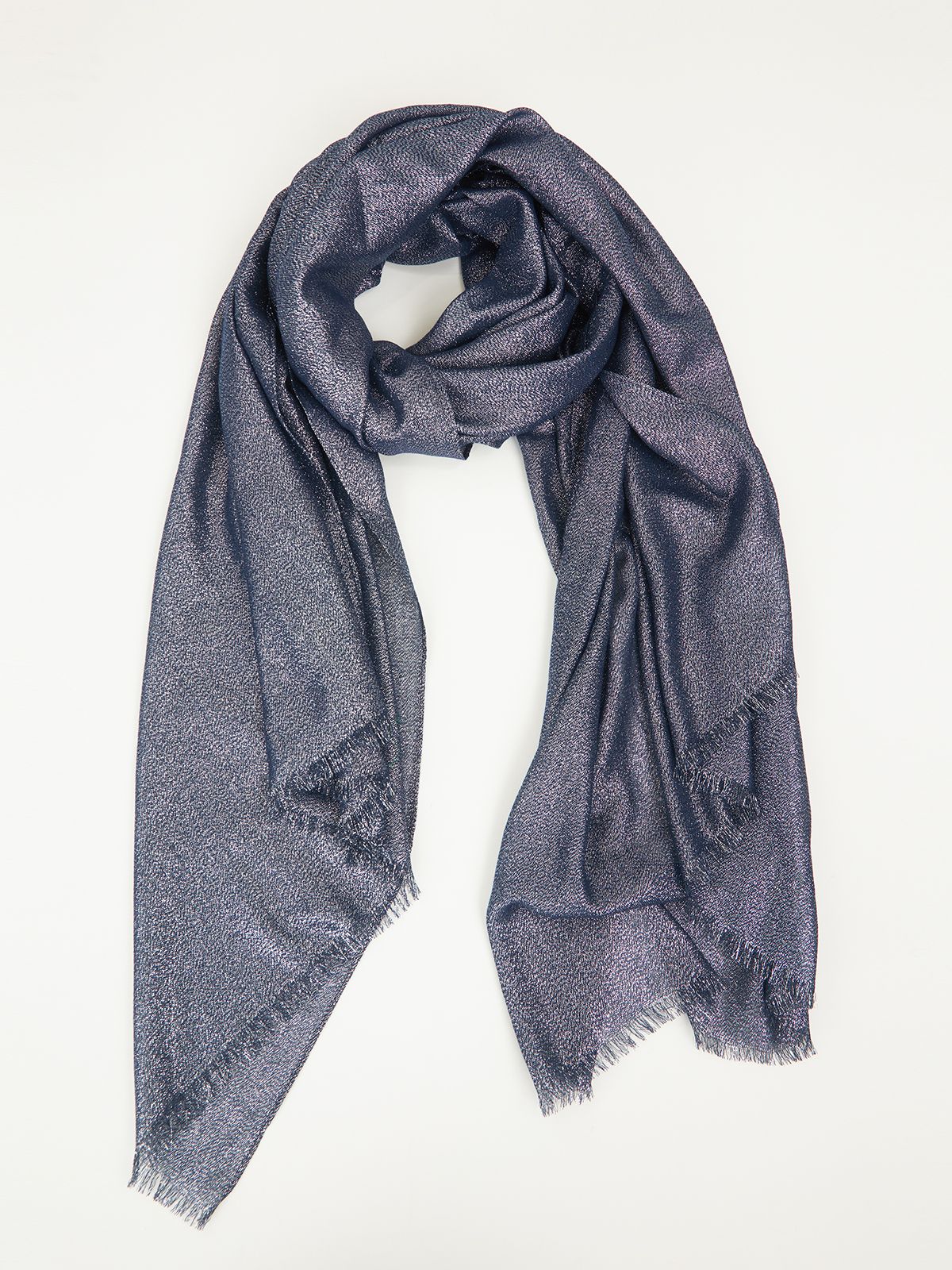 Metallic viscose shawl