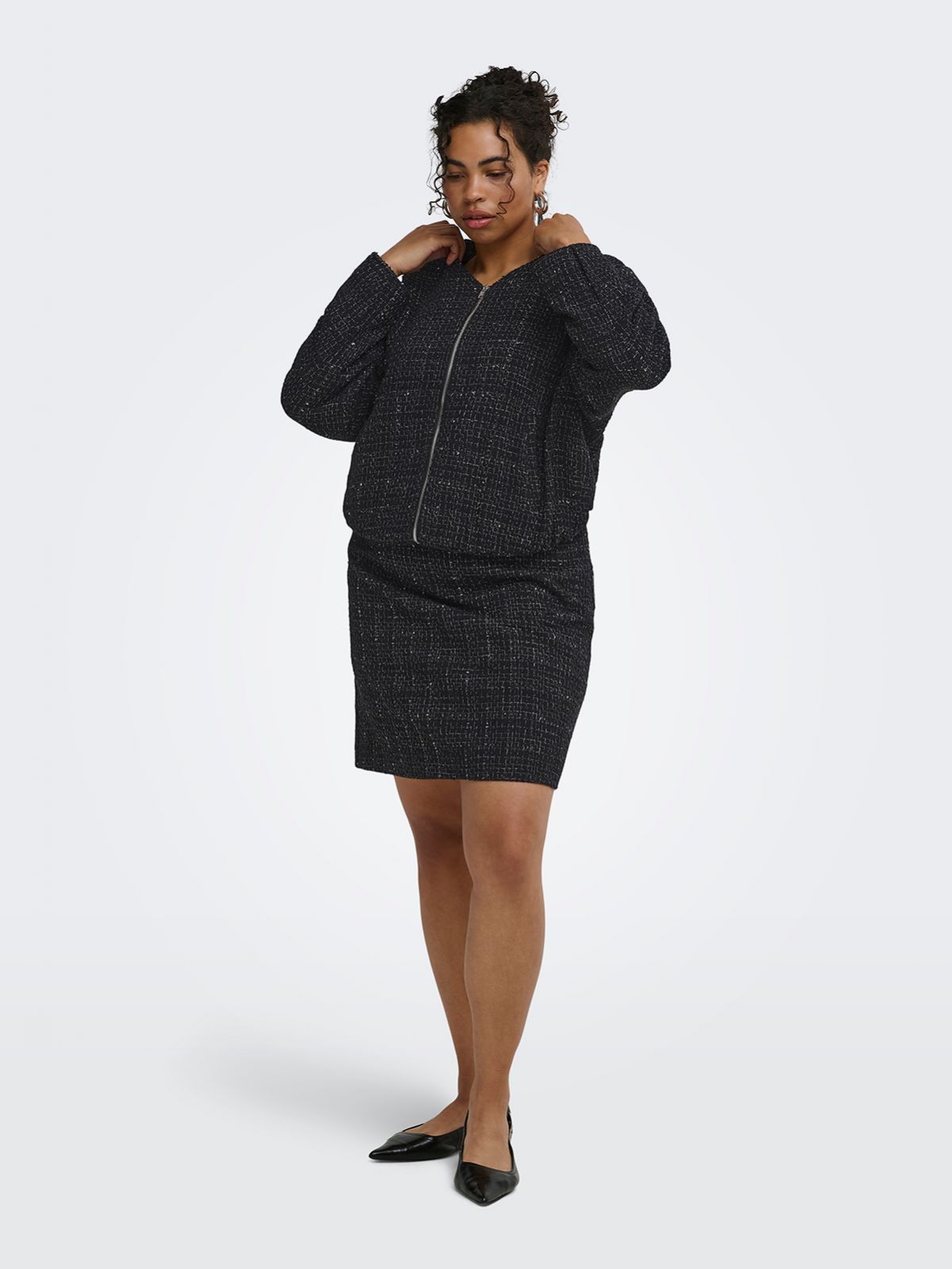 Caramaya mini glitter boucle skirt