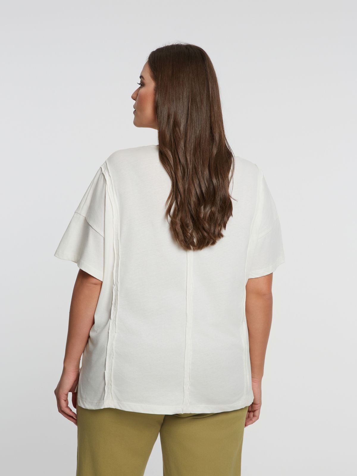 Cotton relaxed-fit t-shirt with seam details