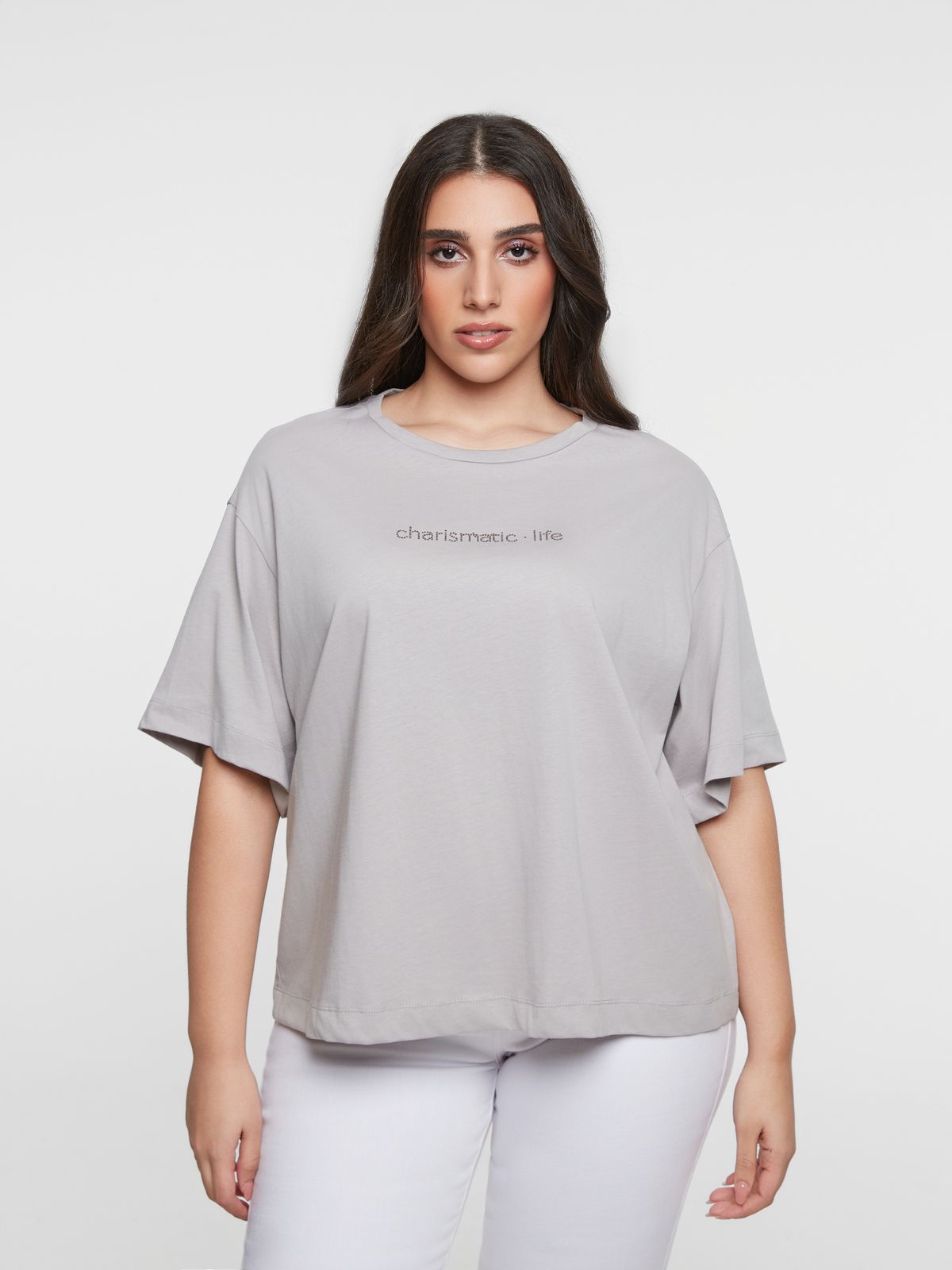 Strass-embellished cotton t-shirt