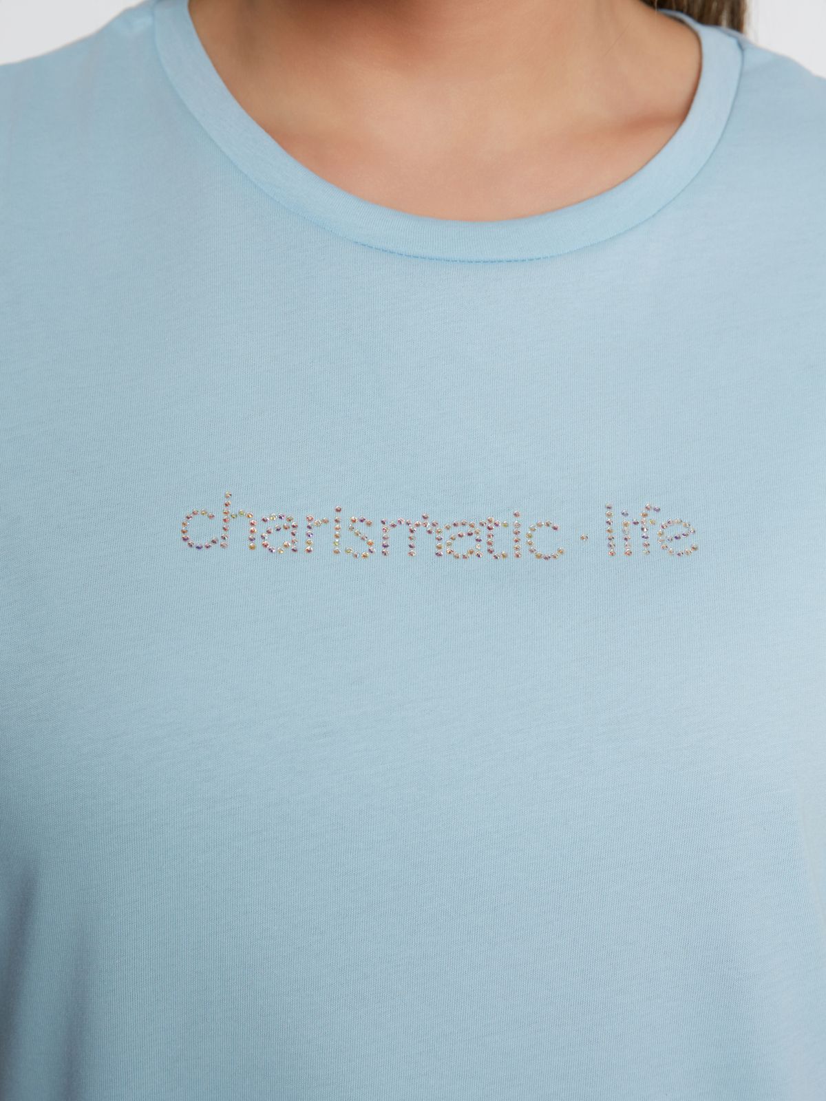 Strass-embellished cotton t-shirt