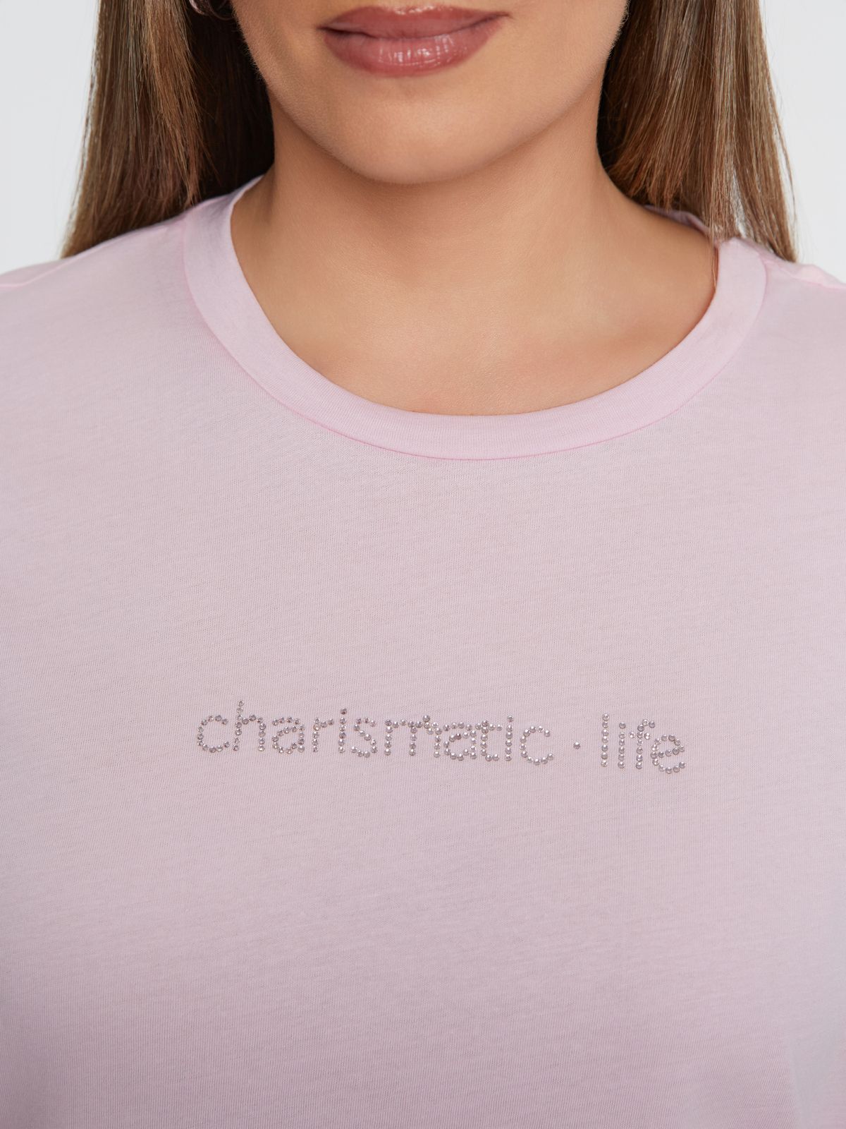 Strass-embellished cotton t-shirt