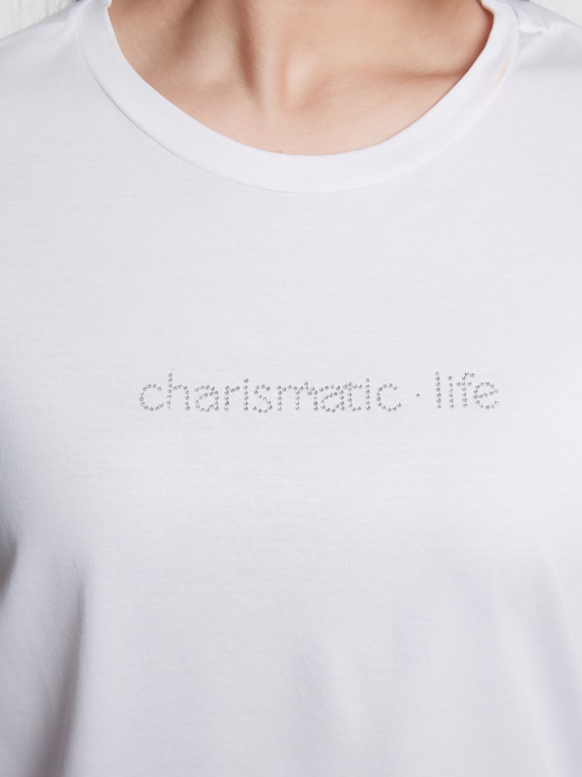 Strass-embellished cotton t-shirt