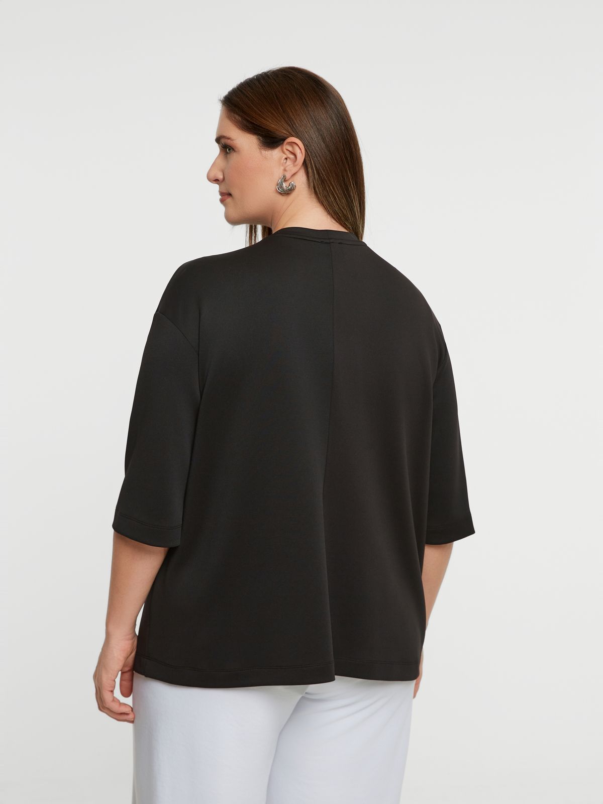 Relaxed fit 3/4 sleeve top