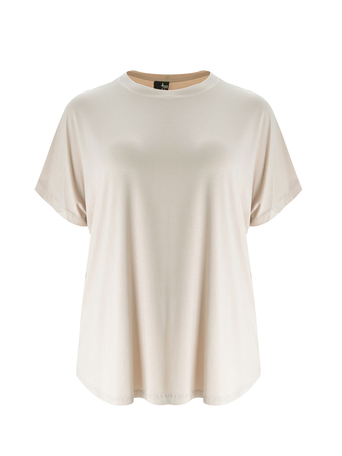 Oversized curved hem bamboo t-shirt