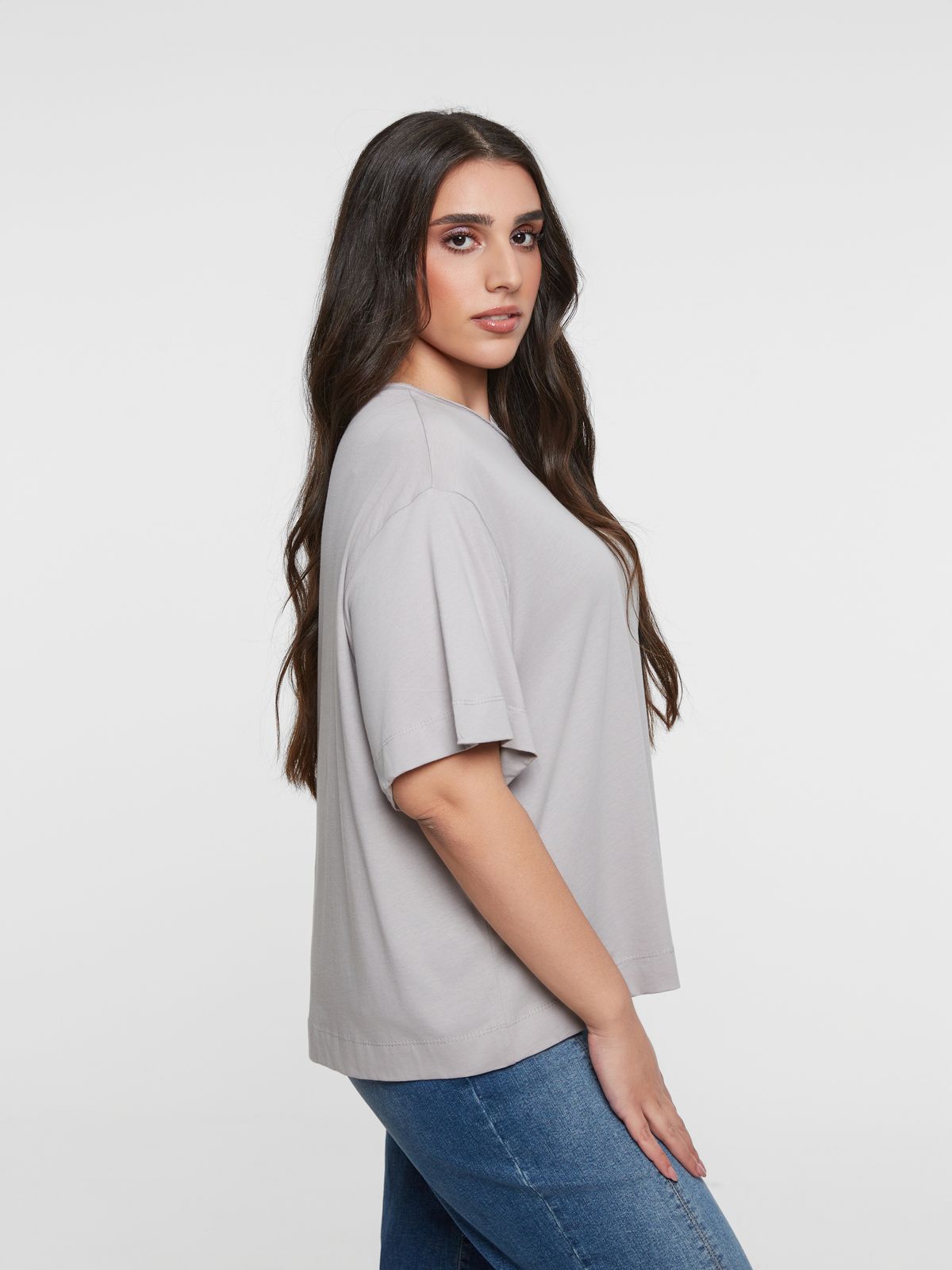 Relaxed fit basic cotton t-shirt