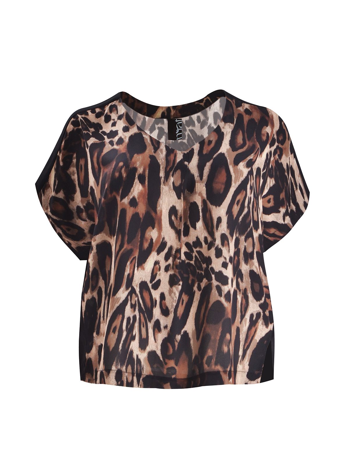 Animal print Vneck top mat fashion