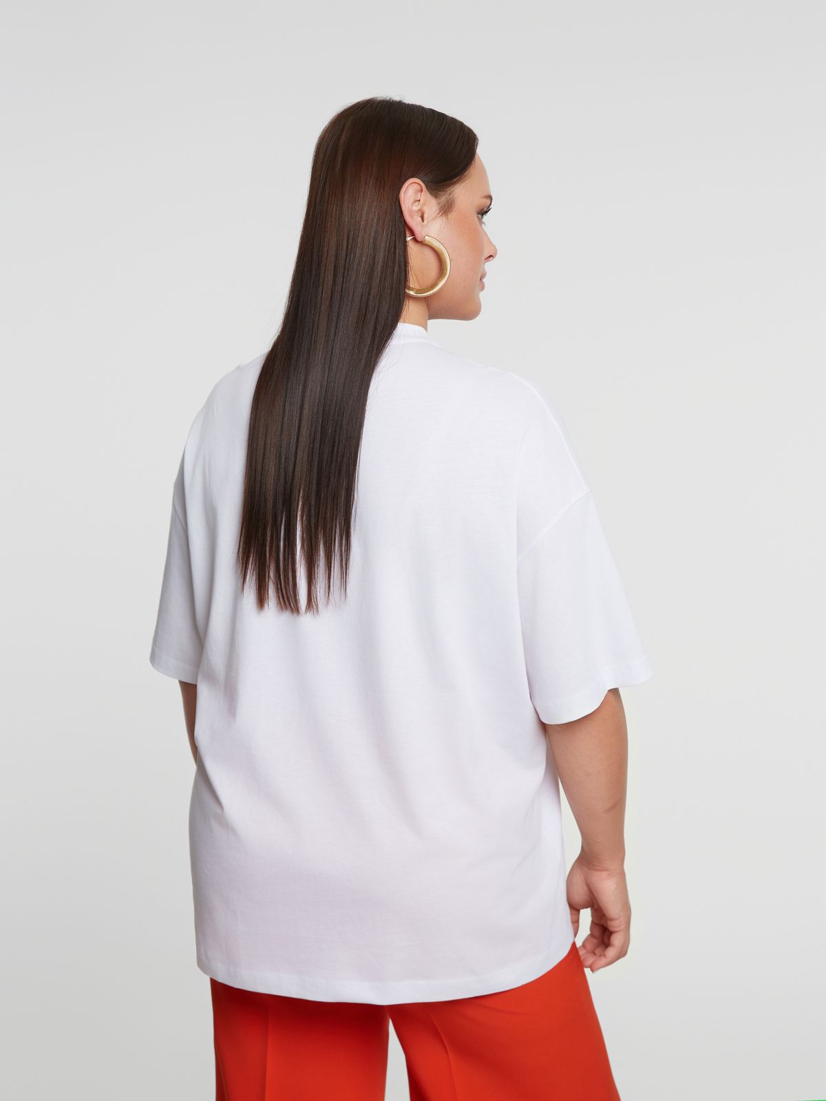 Oversized cotton t-shirt with butterfly Μetamorphosis print