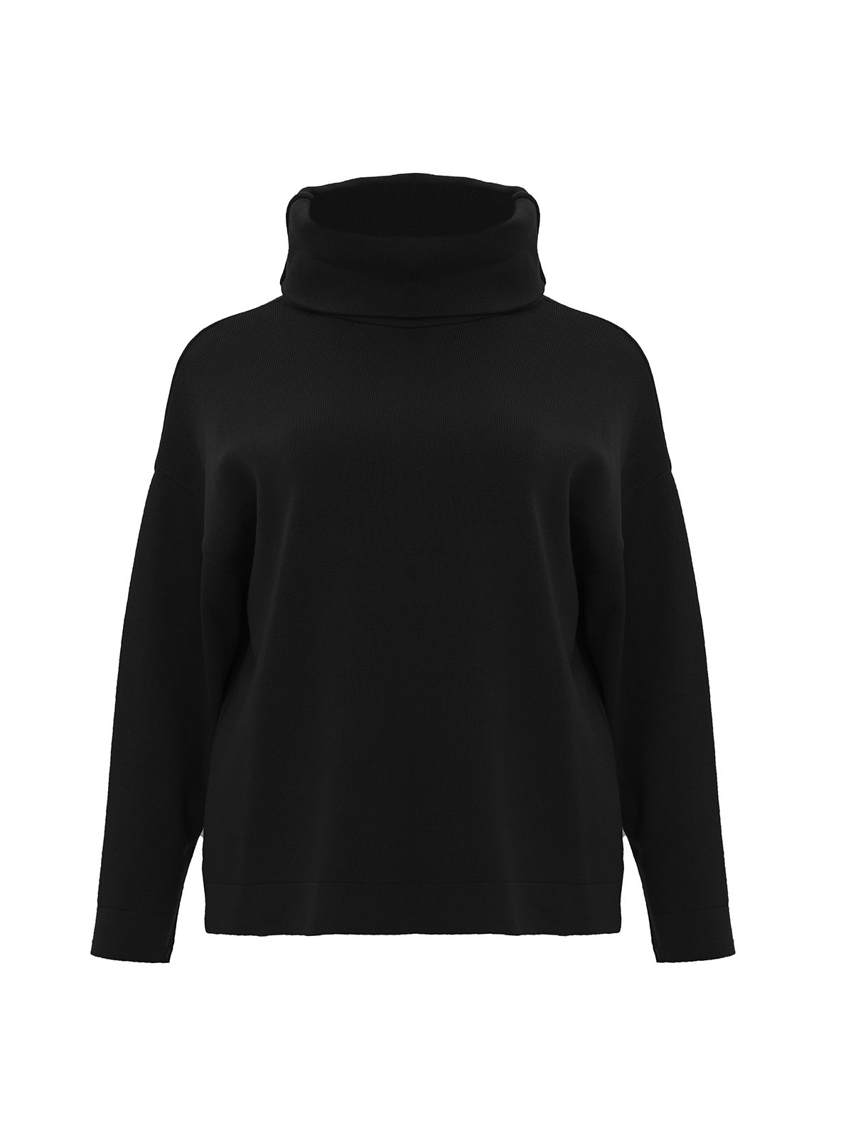 Mat Fashion Basic knit turtleneck jumper Black