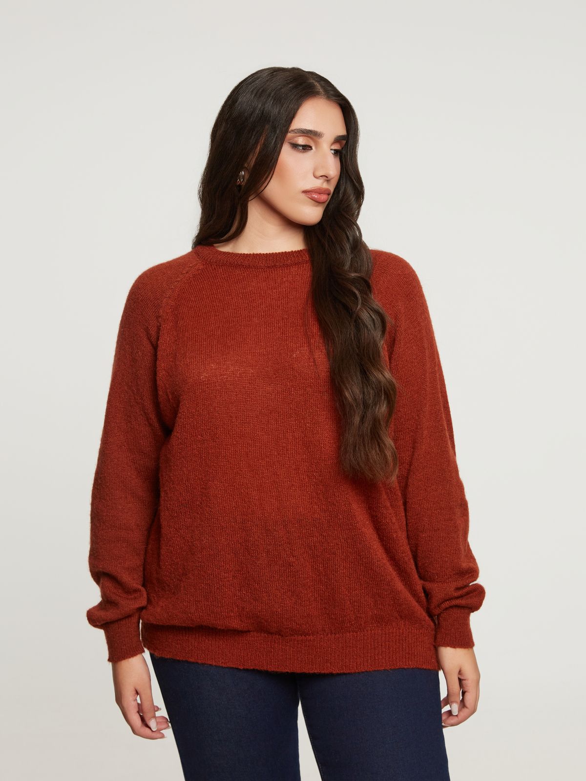 Basic raglan-sleeve jumper
