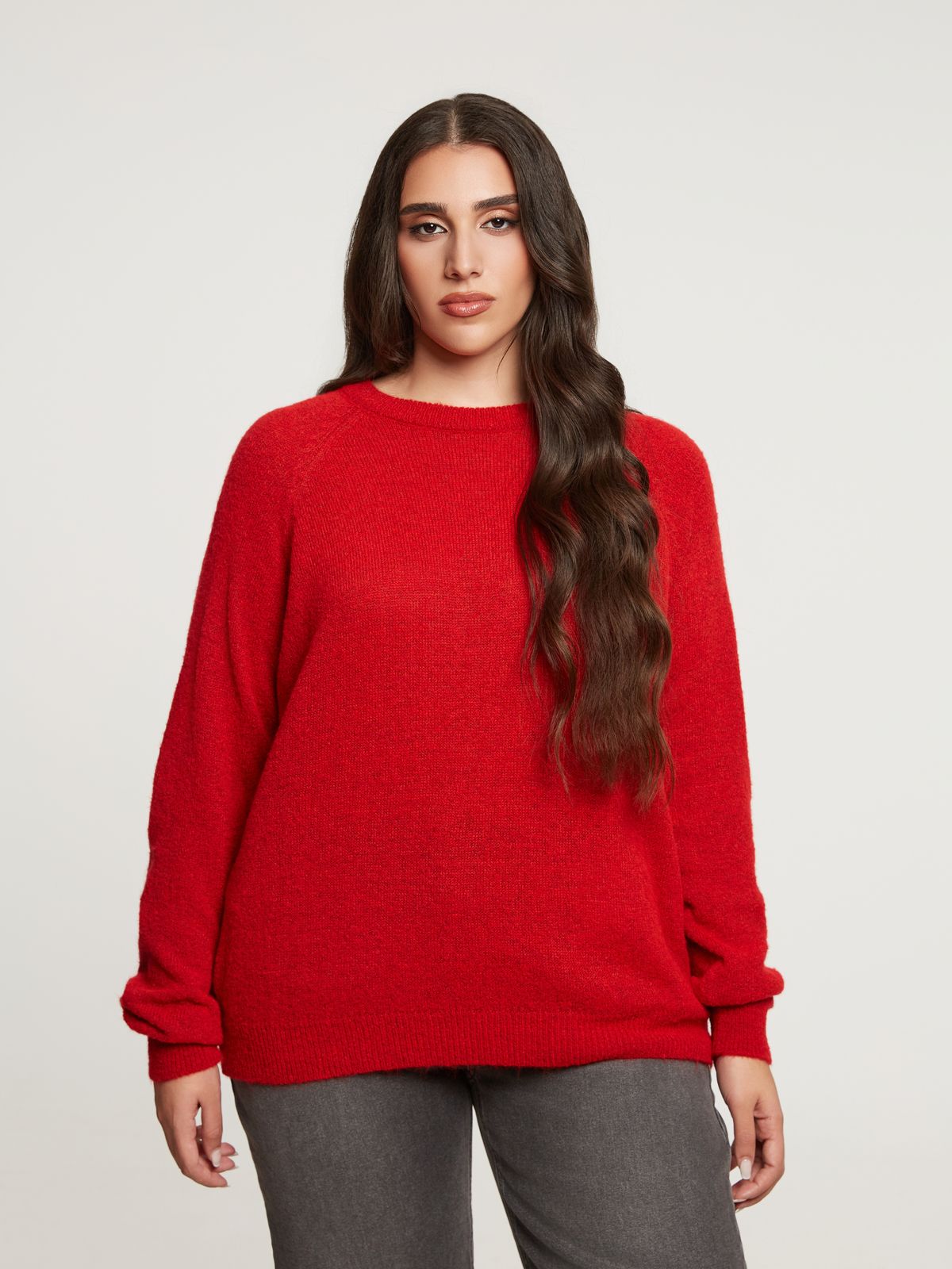 Basic raglan-sleeve jumper