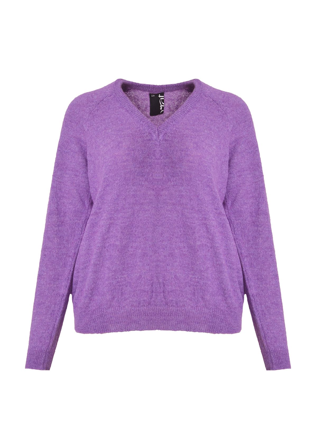 Basic long-sleeve V-neck jumper