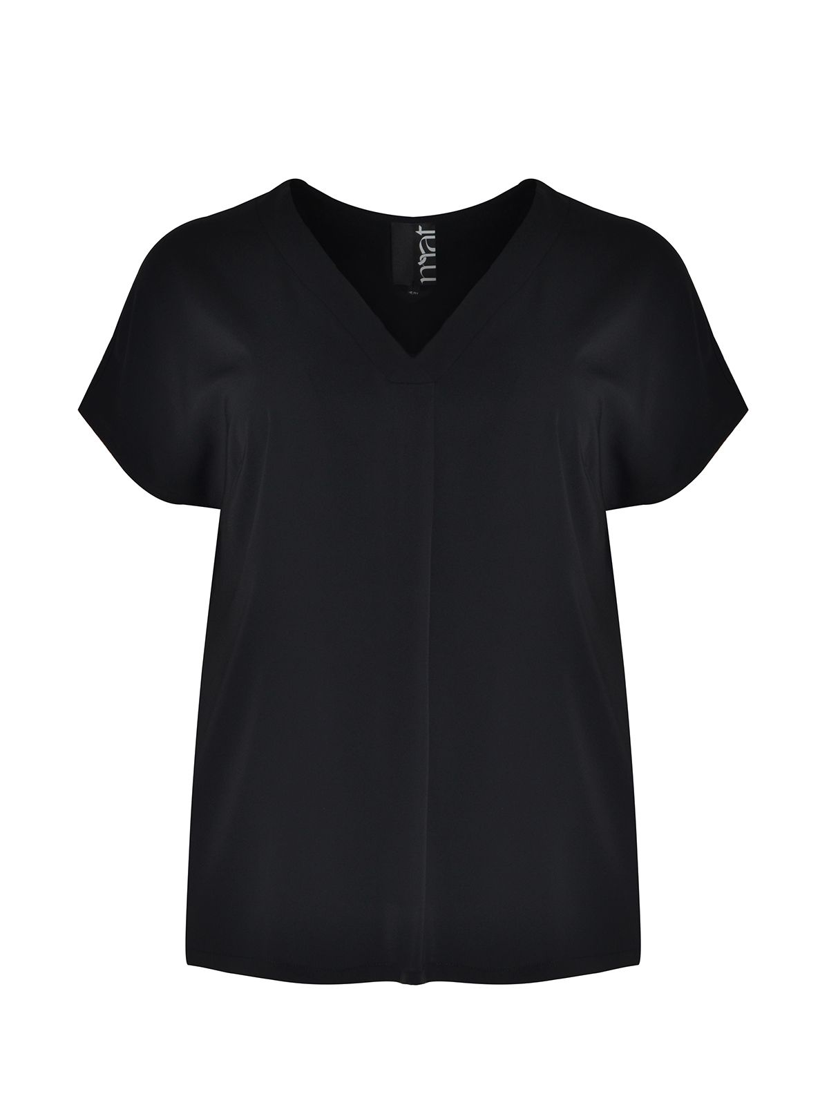 Satin V-neck pleated top