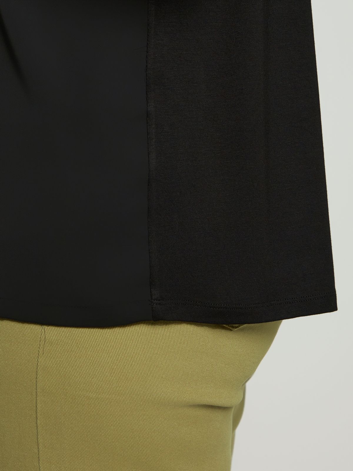 Satin V-neck pleated top