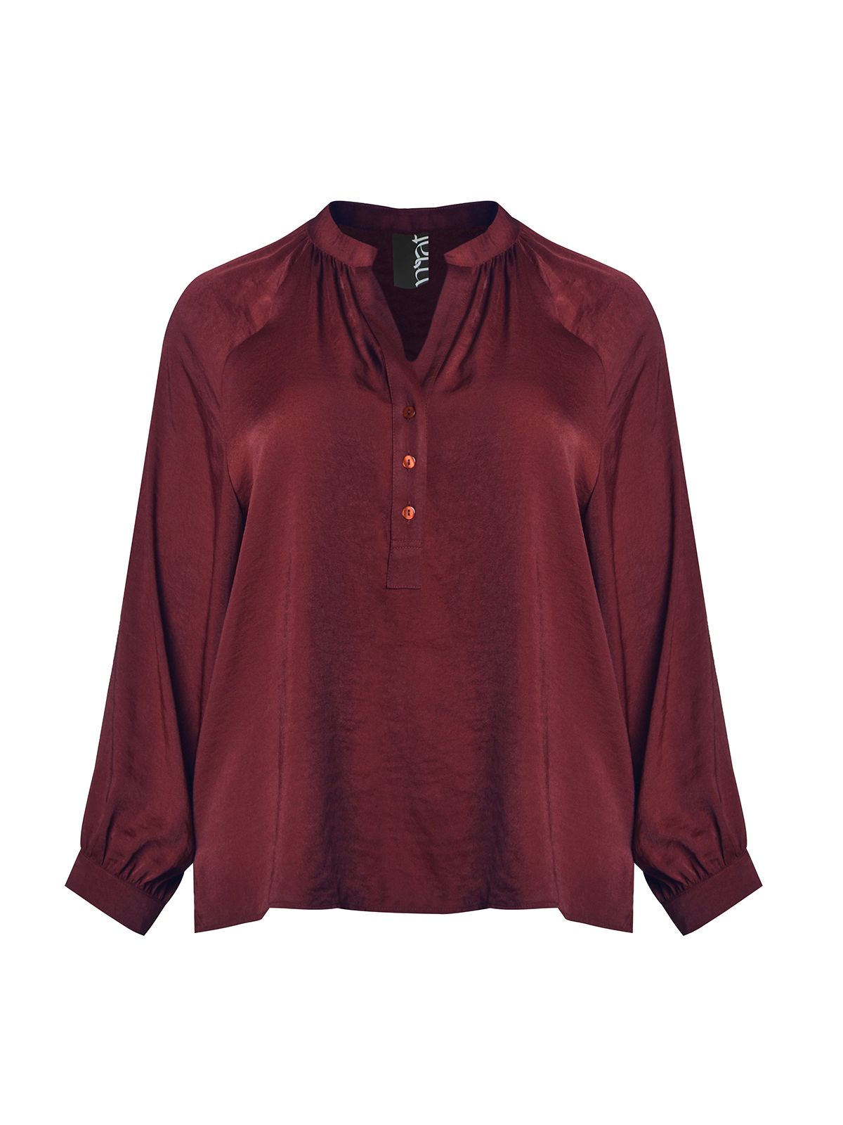 Satin button-up blouse