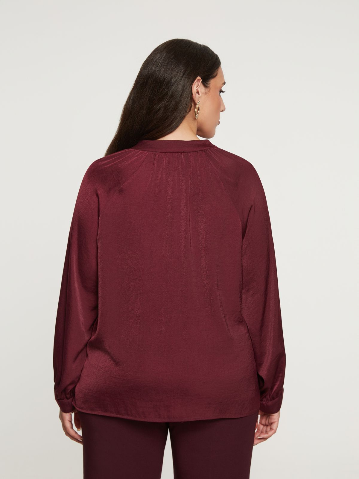 Satin button-up blouse
