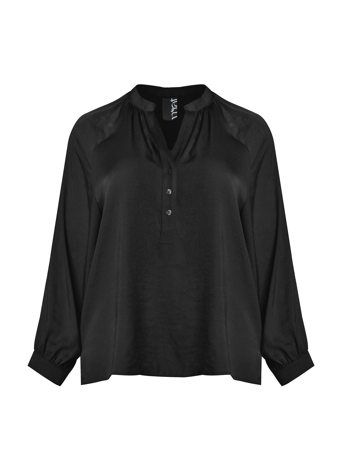 Satin button-up blouse