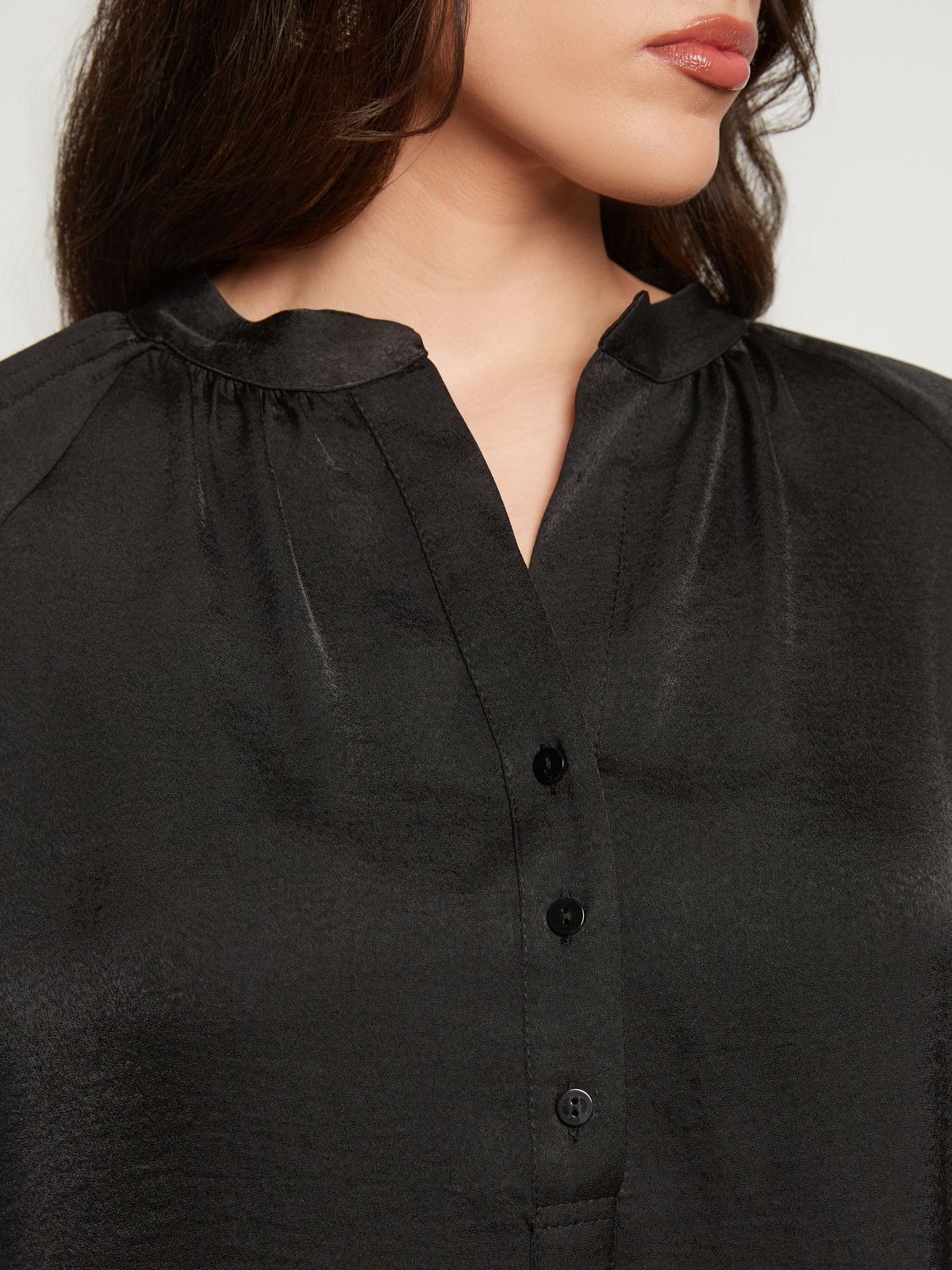 Satin button-up blouse