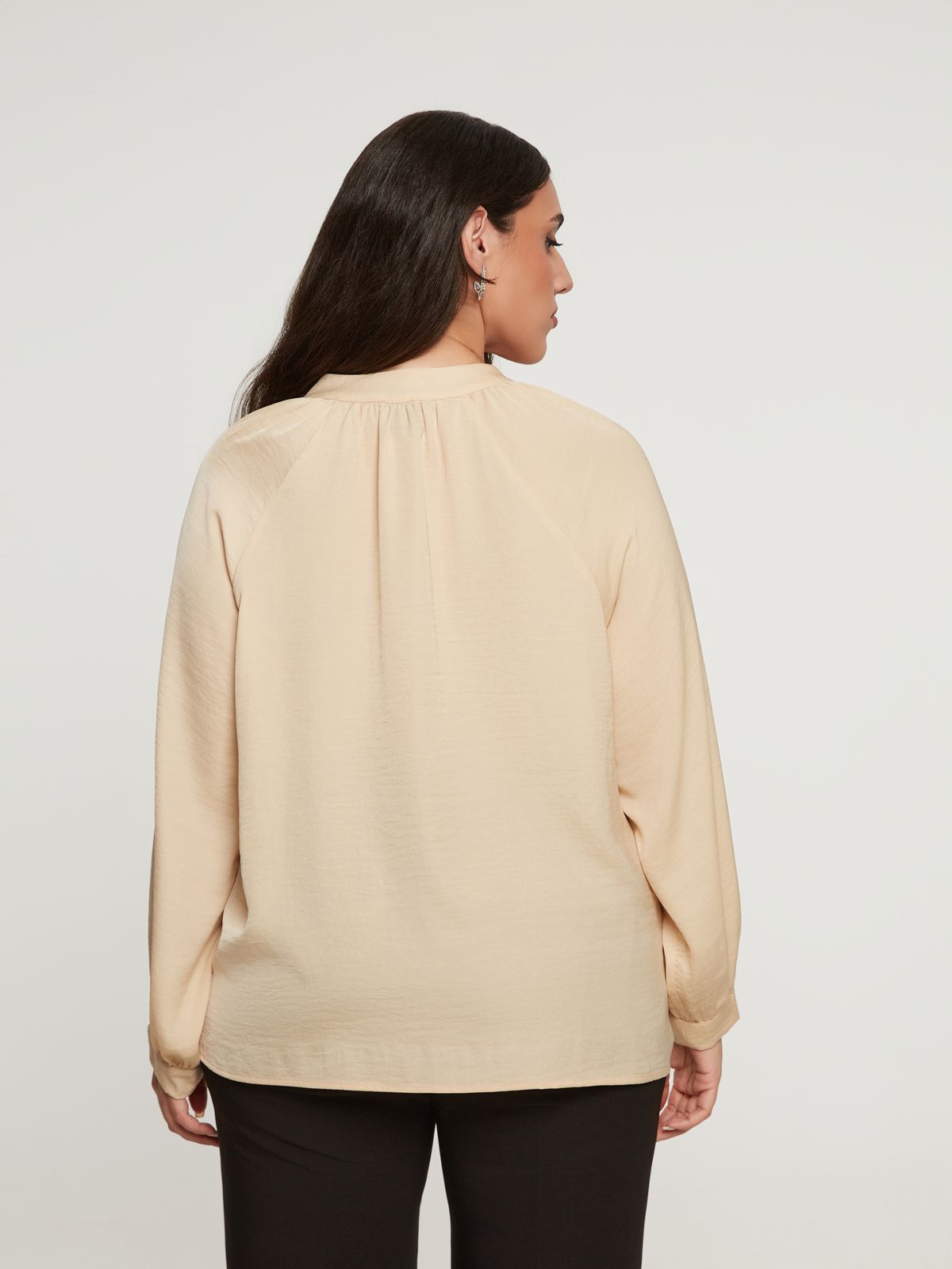 Satin button-up blouse