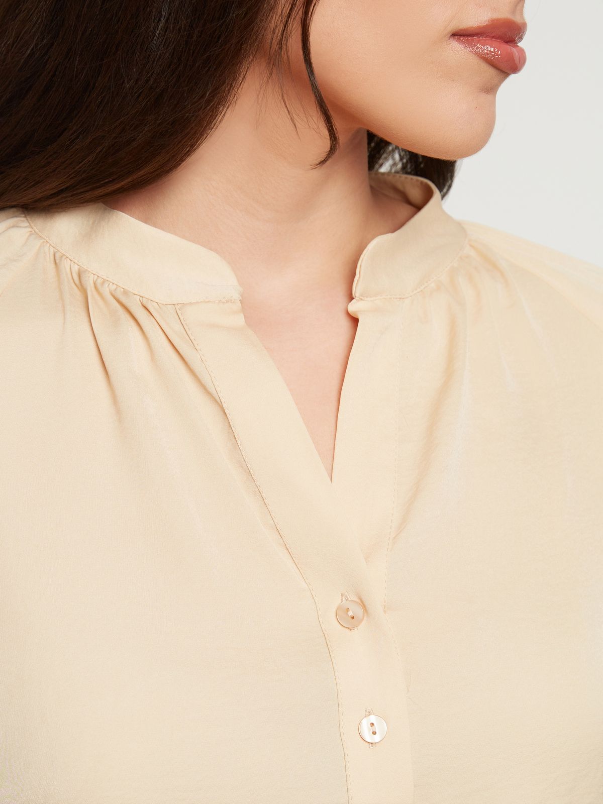 Satin button-up blouse