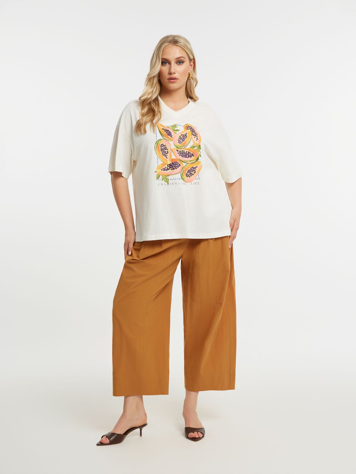 ΜΠΛΟΥΖΑ TSHIRT PAPAYA OFF WHITE