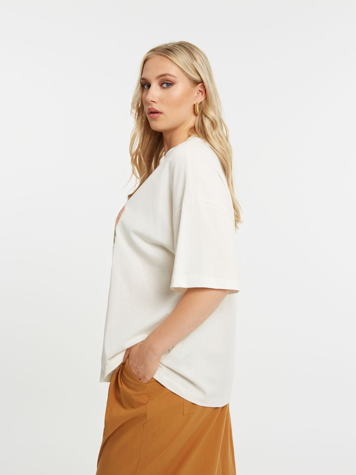 ΜΠΛΟΥΖΑ TSHIRT PAPAYA OFF WHITE